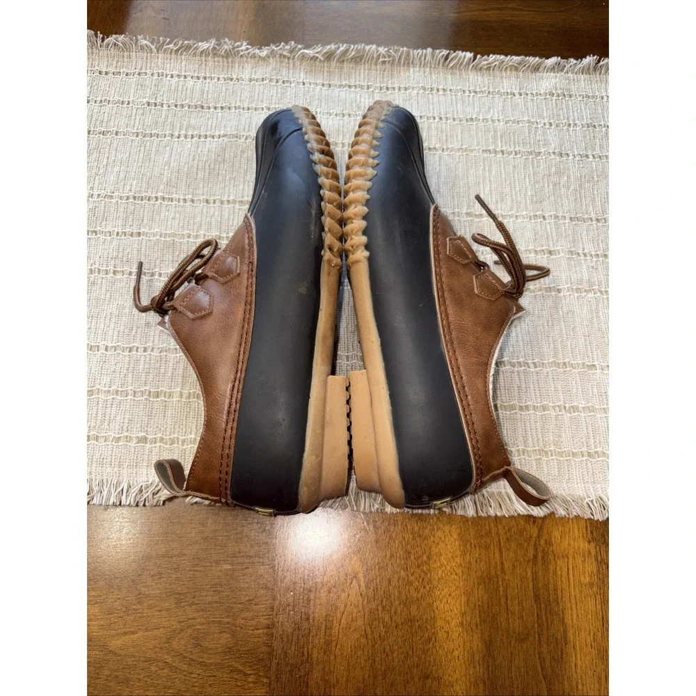 JBU‎ Slip-On Duck Shoe SIZE 9M Two-Tone Brown Rubber Sole